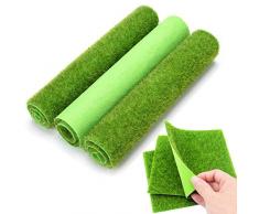 Milopon Künstliche Mini Rasen Simulation Mikro Landschaft Rasen Kunstrasen Kunstmoos Deko Miniatur Garten Ornament Gras für Miniatur Garten Puppenhaus Zubehör Size 30 * 30cm