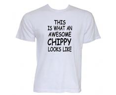 This Is What Awesome Chippy Dekokatze Looks Like Herren T Shirt Work Wear Schreiner, Tools stechbeiteln Flugzeug Mallet Holz Zimmerei sah Gr. Größe L, weiß