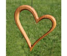 mitienda mit Liebe gemacht Herz, Fensterdeko aus Holz Herz, Fensterschmuck, Fensterdekoration, Wanddeko, Wanddekoration, Dekohänger, Muttertagsgeschenk