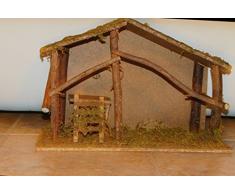 Krippe aus Holz, 45x18x29 cm für Figurengröße von 10-15 cm, Art.86191