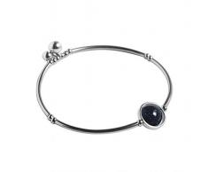 Katylen S925 Sterling Silber Glocke Blauen Sandstein Armband Temperament Student Weibliche Kristall Armband Persönlichkeit Wilden Schmuck, Bell Blue Sand Beads
