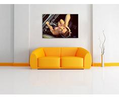 Dark Rockabilly, Retro Style, Leinwandbild, Kunstdruck, Keilrahmen, Motive, Poster, riesig, gerahmt, Wandbild, Gemälde, Ölbild, Plakat, Format:100x70 cm