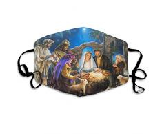 Gesichtsbedeckungen, Anti Dusk Weihnachtskrippe Heilige Familie Resualble Sturmhauben für Männer Frauen