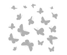 Komar - Window-Sticker SCHMETTERLINGE - 31 x 31 cm - Fensterdeko, Fenstersticker, Fensterfolie, Silhouette, Abstrakt - 16004