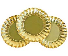Weihnachtsteller 25er-Packung gold Ø 26cm rund