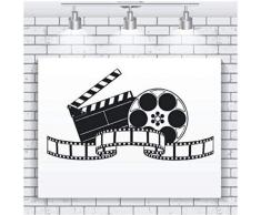 Dxgvdgdfgd Haushaltswandaufkleber Wand-Aufkleber Home Cinema-Wand-Aufkleber Film-Film-Raum-Dekoration Film Playvinyl Wandtattoo Kino Film-Projektor-Wand-Plakat 57X32Cm