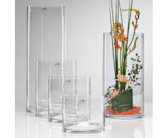 Glasvase CYLI Glas Vase Tischvase Blumenvase Zylinder 10 cm