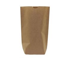 25 / 50 / 100 Papier Beutel mit Boden - 16,5 x 26 cm - aus umweltfreundlichem Kraftpapier für Geschenktüten, Gastgeschenke, Mitgebsel, DIY Adventskalender, Kreuzbodenbeutel zum Basteln uvm. - TOP QUALITÄT aus Deutschland von KuschelICH (50 Stk.)