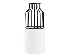 belupai Nordic Minimalist Eisen Keramik Vase Kreative Home Wohnzimmer Decor Hydrokultur Container Blumenvase Tischdekoration, Black-large, 19.5x8x4.7cm