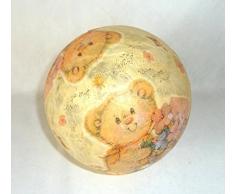 ★ Leuchtkugel ★ beleuchtete Acryl Kugel ★ Nachtlicht ★ BÄRCHEN ★ beige ★ Ø 14cm ★