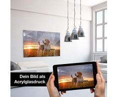 wandmotiv24 individuelles Wandbild aus Acryl Glas mit Foto Bedrucken - Acrylglas Personalisieren - Glasbild mit eigenem Motiv gestalten - Wandhalterung enthalten - 75 x 50 cm (BxH)
