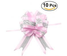 ROSENICE 10 Stück Ziehschleifen Geschenkschleife für Hochzeit Geburtstag Geschenke Zuckertüten