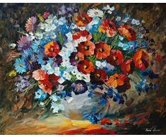 zupjl Geburtstag Geschenk,Puzzle 1000 Teile Spiele Spielzeug 3D Puzzles 1000 Stücke Holz Teile Erwachsenen Klassische Zubehör,Blumenvase Stillleben Ölgemälde