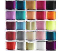 Satinband 25m x 50mm Dekoband Geschenkband (Grün)