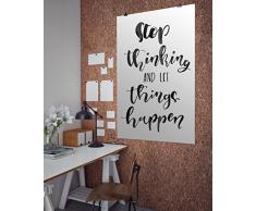 artboxONE Poster 45x30 cm Menschen Stop Thinking hochwertiger Design Kunstdruck - Bild Menschen von Gelbkariert