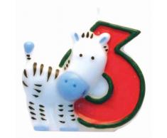 Zahlenkerze 6 Safari, 1 Stk.