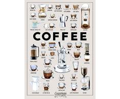 GUGGENHEIMER COFFEE Kaffee Poster - Kaffee Rezepte - Bild Kunstdruck 50 x 70 cm - Café Bar Pub Küche Einrichtung