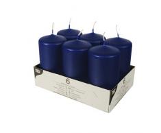 6 Stumpenkerzen Ø 60 mm · 115 mm dunkelblau. PS17995