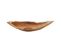 Exklusive Teak Holz Schale 60cm ROOT BOAT massives Wurzelholz natur