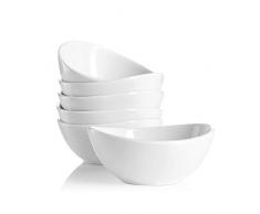 Sweese 101.001 Schalen 6er Set aus Porzellan, 280 ml, Dessertschale, Snackschale, Eisschale, Schüssel