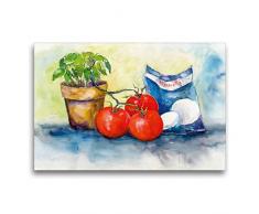 Premium Textil-Leinwand 75 x 50 cm Quer-Format Italienisches Stilleben | Wandbild, HD-Bild auf Keilrahmen, Fertigbild auf hochwertigem Vlies, Leinwanddruck von Jitka Krause