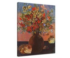 Bilderdepot24 Kunstdruck - Alte Meister - Paul Gauguin - Blumen und Katzen - 40x50cm einteilig - Leinwandbilder - Bild auf Leinwand