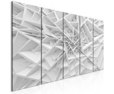 murando - Bilder 3D Effekt 225x90 cm Vlies Leinwandbild 5 TLG Kunstdruck modern Wandbilder XXL Wanddekoration Design Wand Bild - grau weiß a-B-0039-b-m