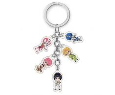redCherry JoJos Bizarre Adventure Schlüsselbund Metallfiguren Anhänger Puppe Japanischer Anime Schlüsselanhänger(H04)