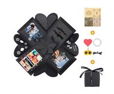 KATELUO Kreative Überraschung Box,Explosions-Box DIY Geschenk Handgemachtes Scrapbook Zubehör Faltendes Fotoalbum,DIY Hochzeit Jahrestag Geburtstags Weihnachten, Partygeschenke