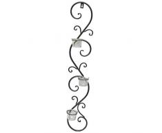 SIDCO Wandkerzenhalter Metall Wandteelichthalter Wandleuchter Teelichthalter schwarz