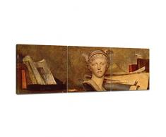 Bilderdepot24 Leinwandbild Panorama Jean Siméon Chardin - Alte Meister Stilleben 90x30cm 3tlg. - fertig gerahmt, direkt vom Hersteller