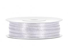 Satinband Breite: 3 mm Länge: 50 m (weiß)