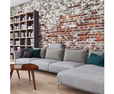 Vlies Fototapete 500x280 cm - Top - Tapete - Wandbilder XXL - Wandbild - Bild - Fototapeten - Tapeten - Wandtapete - Wand - Ziegel Mauer mehrfarbig Ziegelstein Steine (EUR 2,85 / m2) f-A-0452-a-a