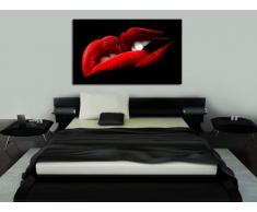 Bild auf LEINWAND AKT EROTIK GIRL abstrakt verschiedene Größen wählbar!!! gerahmt fertig auf HOLZRAHMEN Kunstdruck Wandbild auf Rahmen günstiger als Ölbild Gemälde/Poster/Plakat/kein Poster oder Plakat (60x40cm rot)