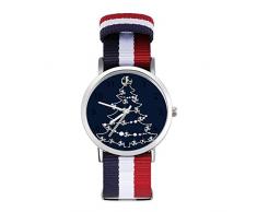 Fußball-Weihnachtsbaumkugeln Freizeit-Armbanduhr, geflochtene Uhr mit Skala