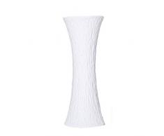 Tonpot Keramikvase Chic Home Decor Elegant Exquisite Weiß Schnitzerei Muster Vase Kugel Pflanze Blume Garten Hochzeit Büro Decor, Keramik, Style 6, 20 * 7.8cm
