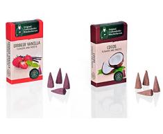 Crottendorfer Räucherkerzen Flower & Fruits - Duft: Erdbeer-Vanille & Cocos - Größe: M - 2x24 Stück - Made in Germany