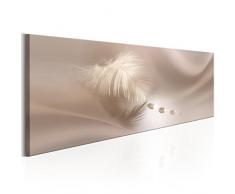 murando - Bilder 150x50 cm Vlies Leinwandbild 1 TLG Kunstdruck modern Wandbilder XXL Wanddekoration Design Wand Bild - Abstrakt Feder Wassertropfen Digital b-C-0160-b-a