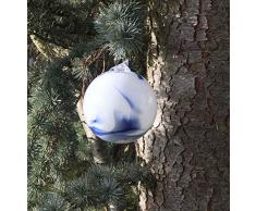 Glaskugel zum Hängen Aqua D 8 cm Dekokugel Hängekugel Glas-Objekt