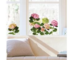 Fenstersticker XXL Hortensie rosa
