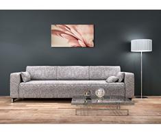 Picanova – Retro Pink Petals Flower 100x50cm – Premium Leinwanddruck – Kunstdruck Auf 2cm Holz-Keilrahmen Für Schlaf- Und Wohnzimmer