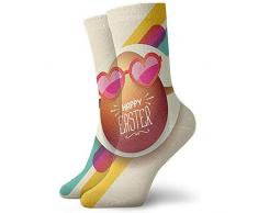 Be-ryl Crew Socke Frohe Osterkarte mit Rock N Roll Ei Bedruckt Sport Athletic Socken 30cm lang