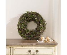 Dekoleidenschaft Großer Kranz “Moos” Ø 42 cm grün, Natur, Dekokranz, Wanddeko, Türdeko, Wandverzierung