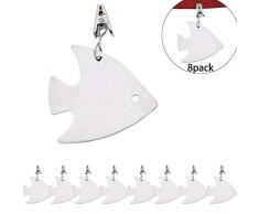 YST Tischtuchbommeln zum Beschweren Blume In-& Outdoor Edelstahl Silber aus Hochwertigem Tischtuchbeschwerer Clip Tischdeckengewichte mit Stahlclips für Schmetterling 8 Stück