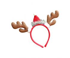 LILIHOT Weihnachten Cosplay Tiergeweih Stirnband Blume KostüM Headclip ZubehöR Haarreif Tannenbaum Kleinen PlüSchkugeln Christbaum Elchgeweih Kleiner WeihnachtsmüTze Schneeflocken Rentiergeweih