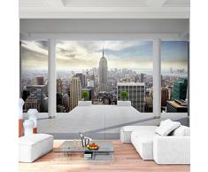 Fototapete New York 396 x 280 cm Vlies Wand Tapete Wohnzimmer Schlafzimmer Büro Flur Dekoration Wandbilder XXL Moderne Wanddeko - 100% MADE IN GERMANY - NY Stadt City Runa Tapeten 9204012a