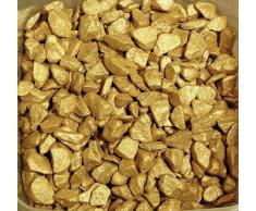 Farbsteine, Dekosteine. Körnung ca 9 - 13 mm, metallic 0,5 KG GOLD -39