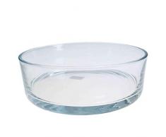 Floral-Direkt Glaschale H8cm | Dekoschale rund klar Zylinder Glas Glasteller Dekoschale, Größe:Ø25xH8cm