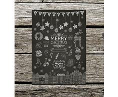 10 Weihnachtskarten Kreide, Weihnachtskarten-Set, Postkarte Weihnachten 10er Set