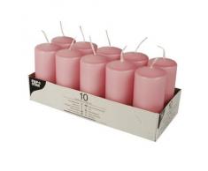 Pappstar Stumpenkerzen altrosa, 40 x 90mm (10 Stück)